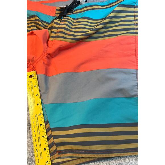 Board Shorts Striped Swim Trunks Multi Color Swimwear Beach Surf Casual‎ - Picture 5 of 9